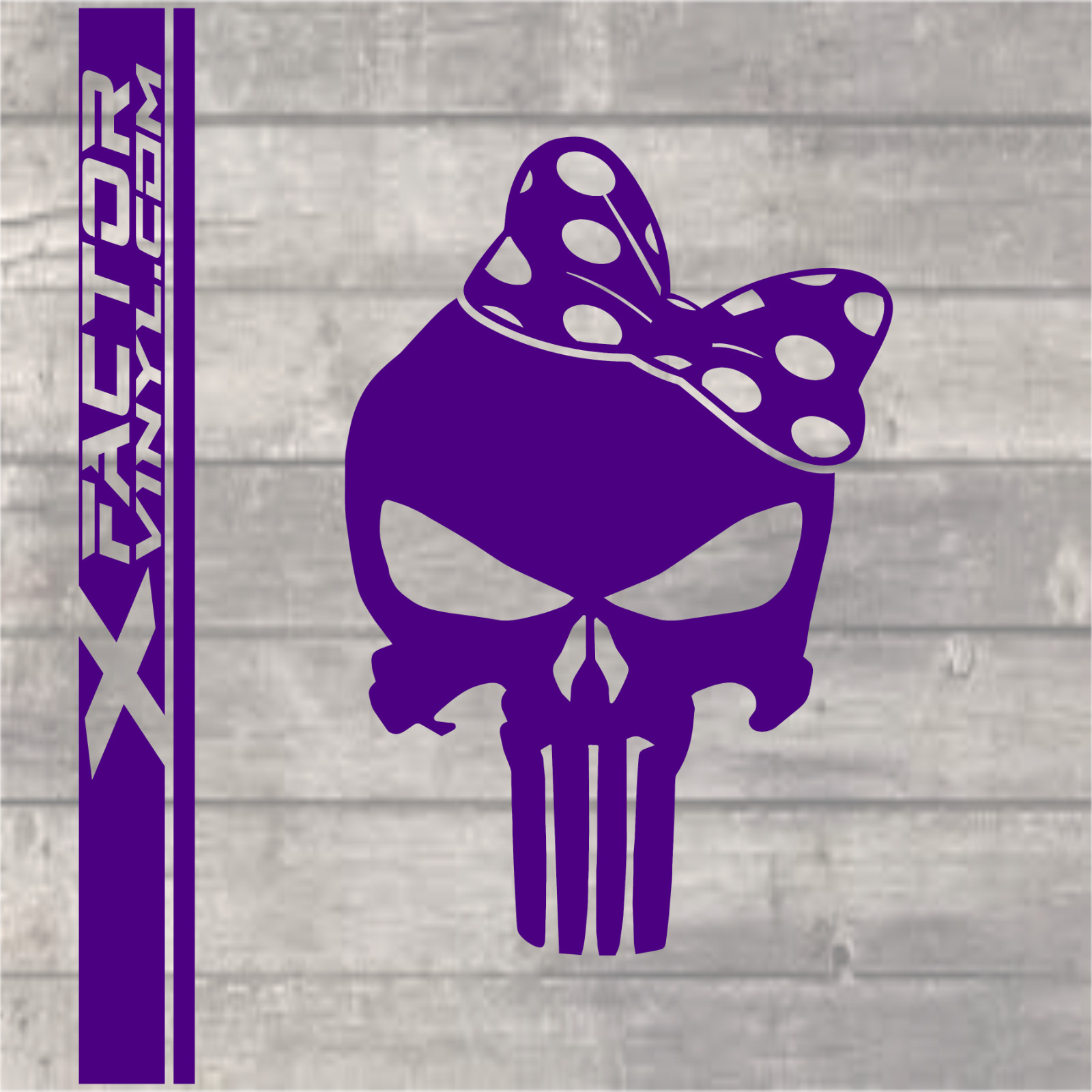 Hairbow Skull Vinyl Dicut Decal 5 Sizes/15 Colors FREE SHIPPING Cute