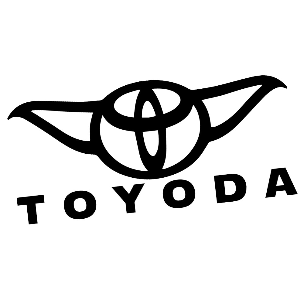 Toyoda Yoda Vinyl Decal Sticker Funny JDM Windows Laptops Wall CAR Disney