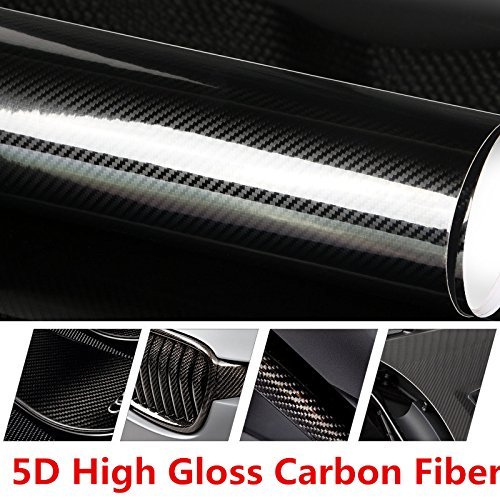 3D 4D 5D 7D Premium Matte Gloss Semi Black Carbon Fiber Vinyl Wrap Bubble Free