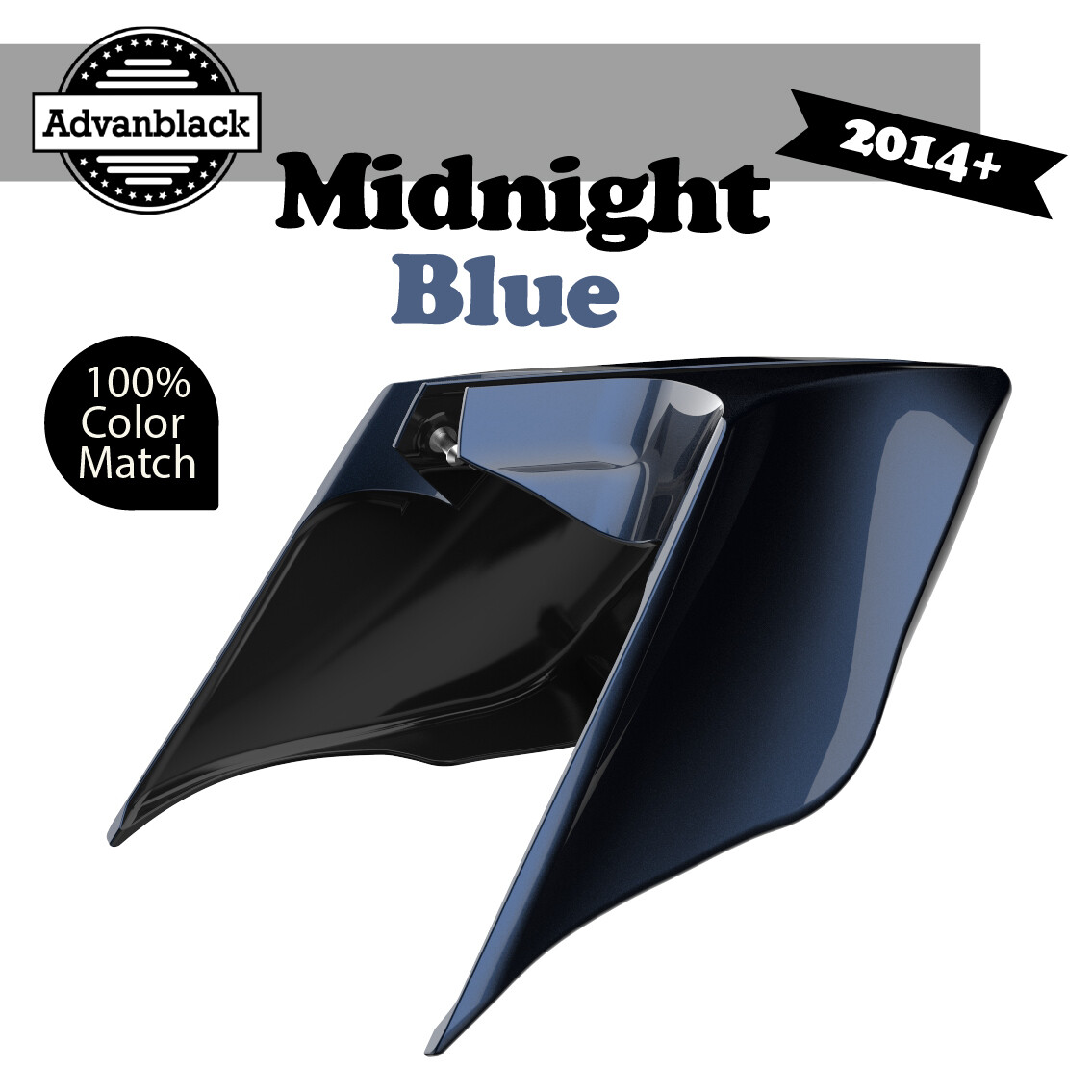 Midnight Blue Extended Stretched Side Cover Fits 2014+ Harley Street Road Glide