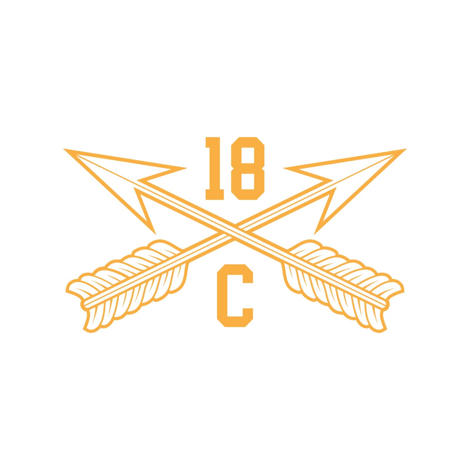 Army MOS 18C Engineer Sergeant SF Crossed Arrows Insignia Decal 3″ x 5.5″