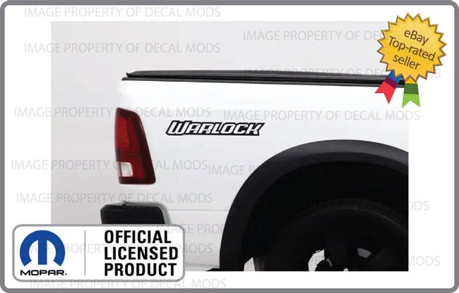 (2x) Dodge RAM truck WARLOCK Bed Side Decals Graphics Stickers Matte Black SD3W0