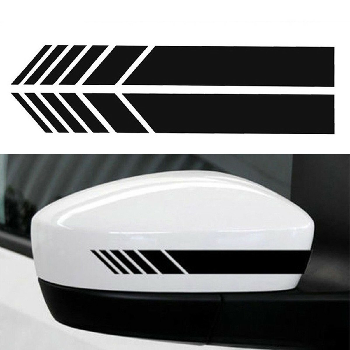 Sports Racing Vinyl Decal Hood Rearview mirror Side Skirt Strip Car Body Sticker