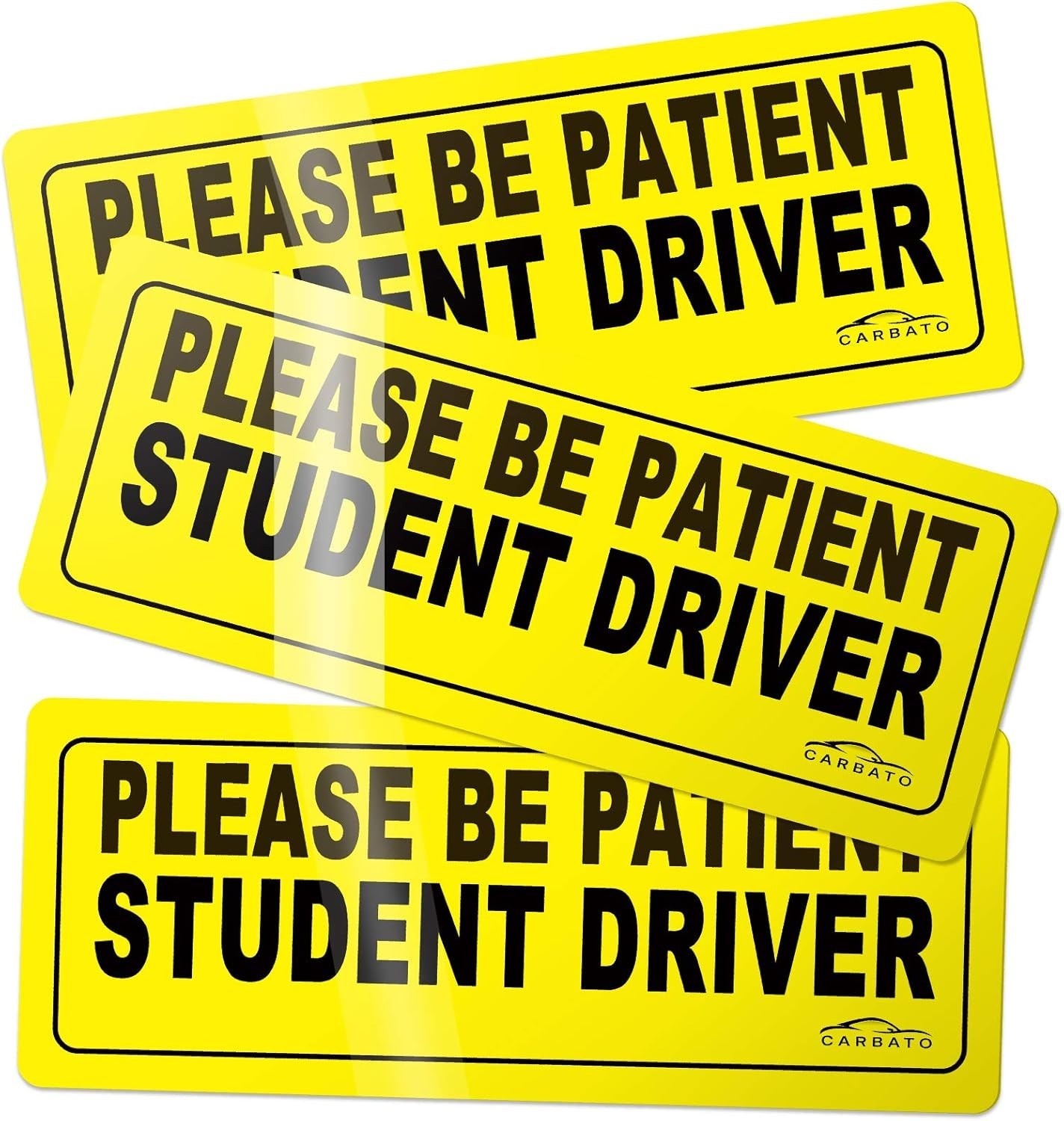 Weatherproof Student Driver Warning Magnets – Size 9×3.5 Inches for Visibility