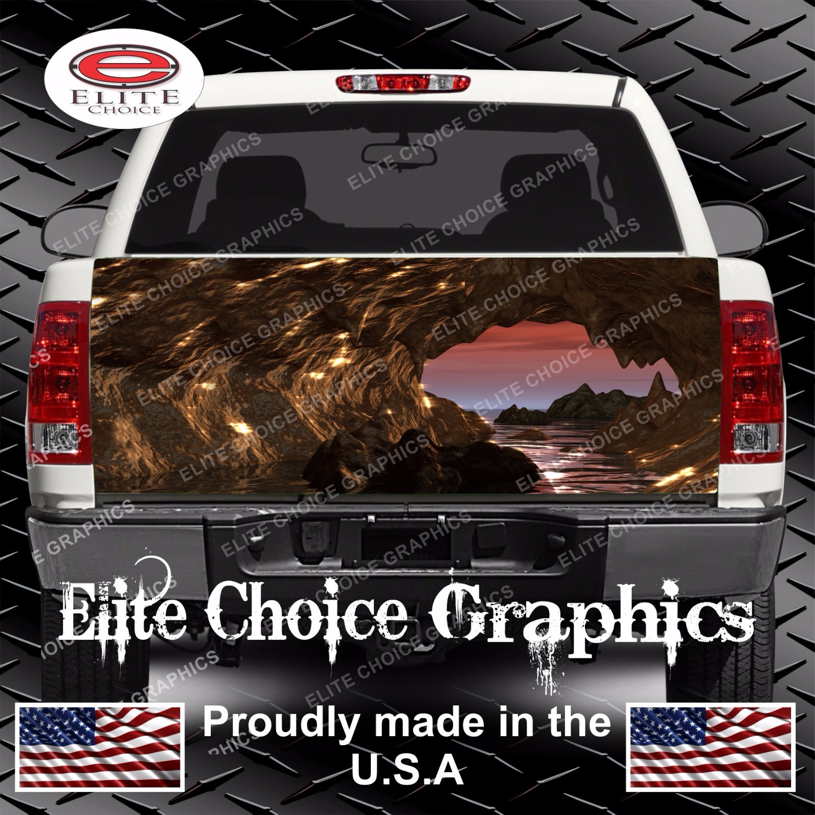Low Tide Cave Caverns Truck Tailgate Wrap Vinyl Graphic Decal Wrap
