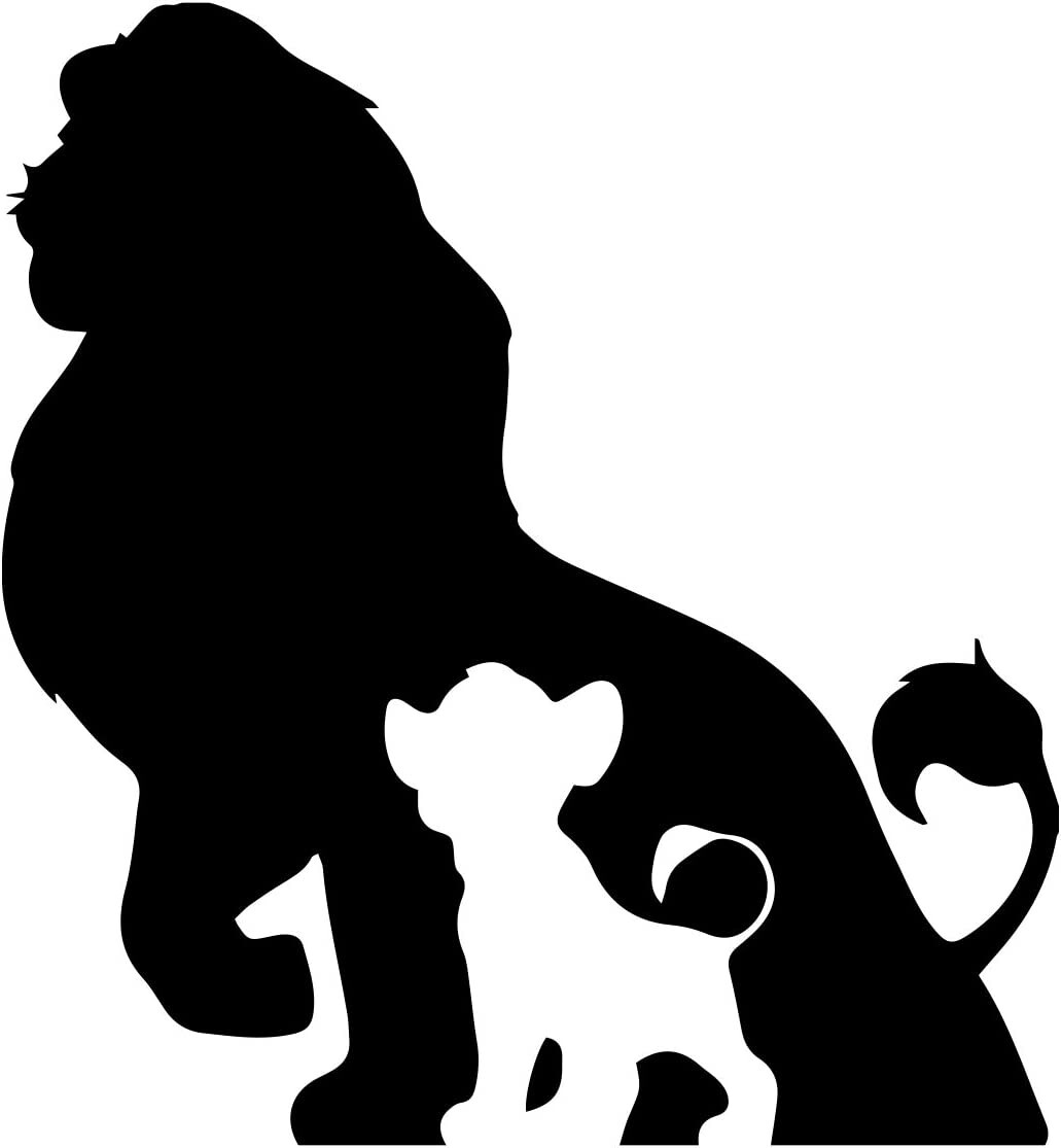 Lion Family Black Vinyl Decal Graphic Car Truck Windows laptop notebook vehicle