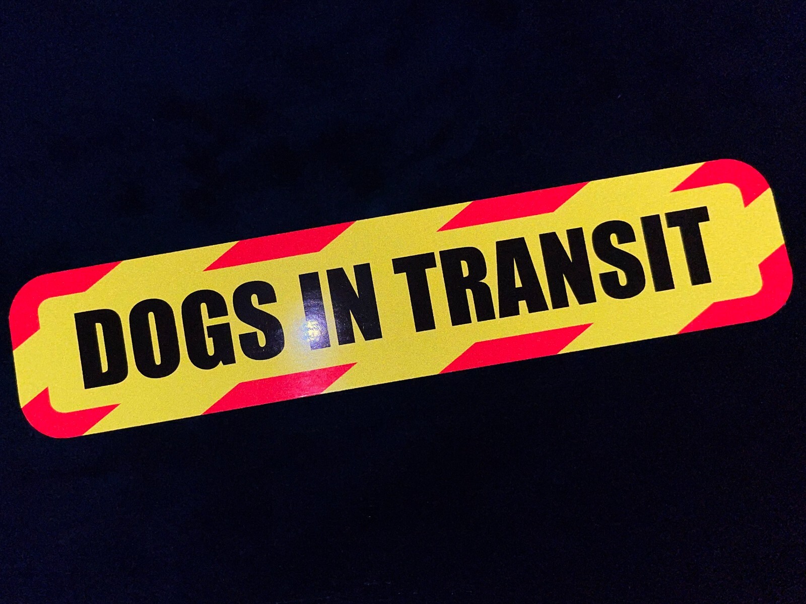 Reflective 30cm DOGS IN TRANSIT CHEVRON Car Van Pickup Truck Stickers Reflector