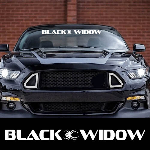Windshield Banner Glass Window Vinyl Decal Sticker Car Trucks SUV BLACK WIDOW #A