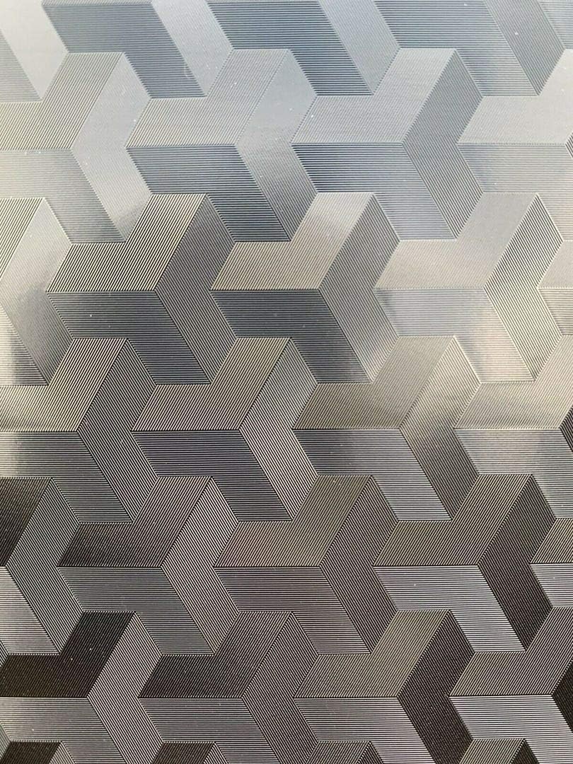 Designer Triangle Black Carbon Fiber Vinyl Wrap 3ft x 5ft with Air Release