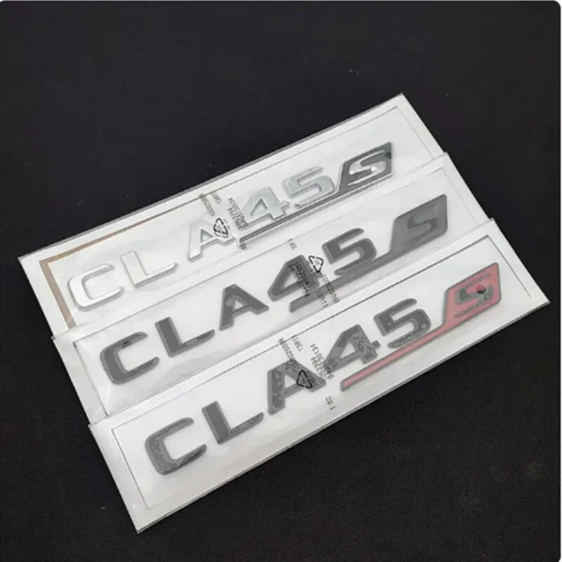 3D ABS Chrome For CLA 45 S AMG C117 C118 CLA45S TURBO Car Trunk Badge Emblem