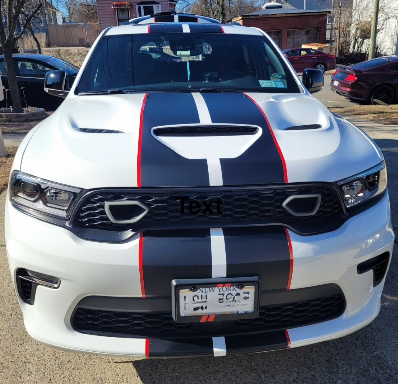 Dual 10″ stripes WITH HOOD SCOOP CUT OUT 2018 & UP Dodge Durango Hellcat RT SXT