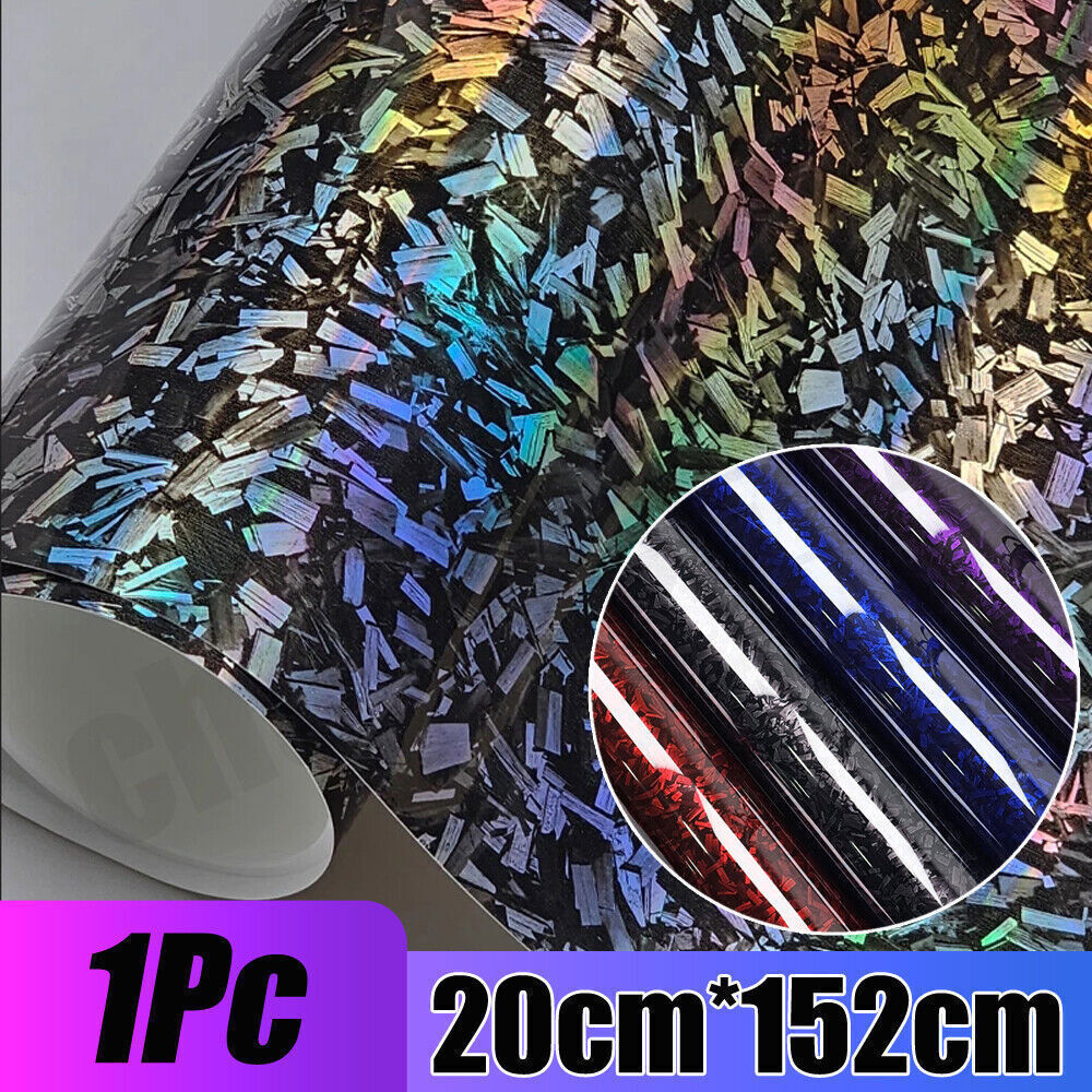 20x152cm Gloss Forged Carbon Fiber Car Vinyl Wrap Air Release Sticker Film Trims