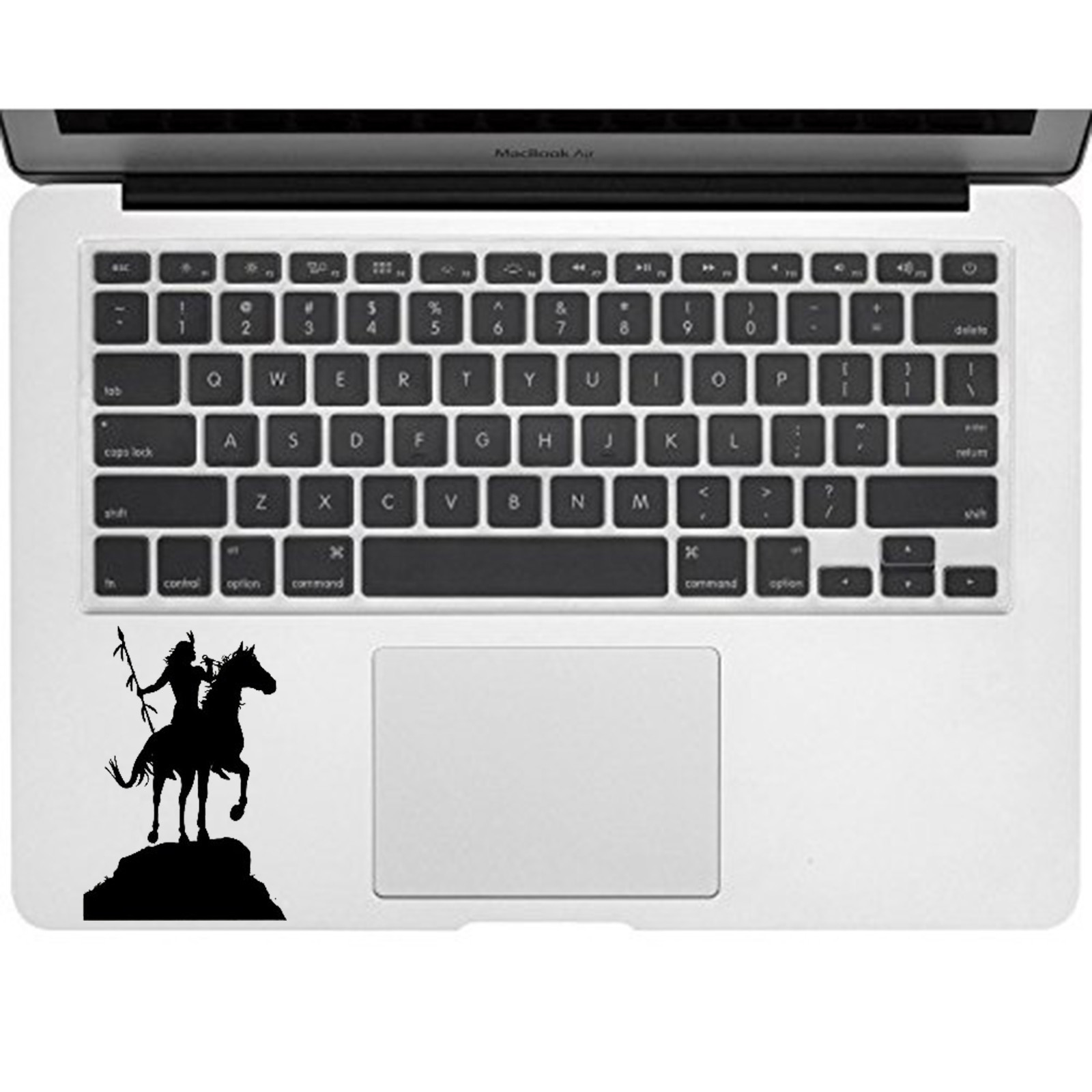 Nice Native American Fighter Silhouette Car Window Vinyl Decal Sticker 3.5″Black