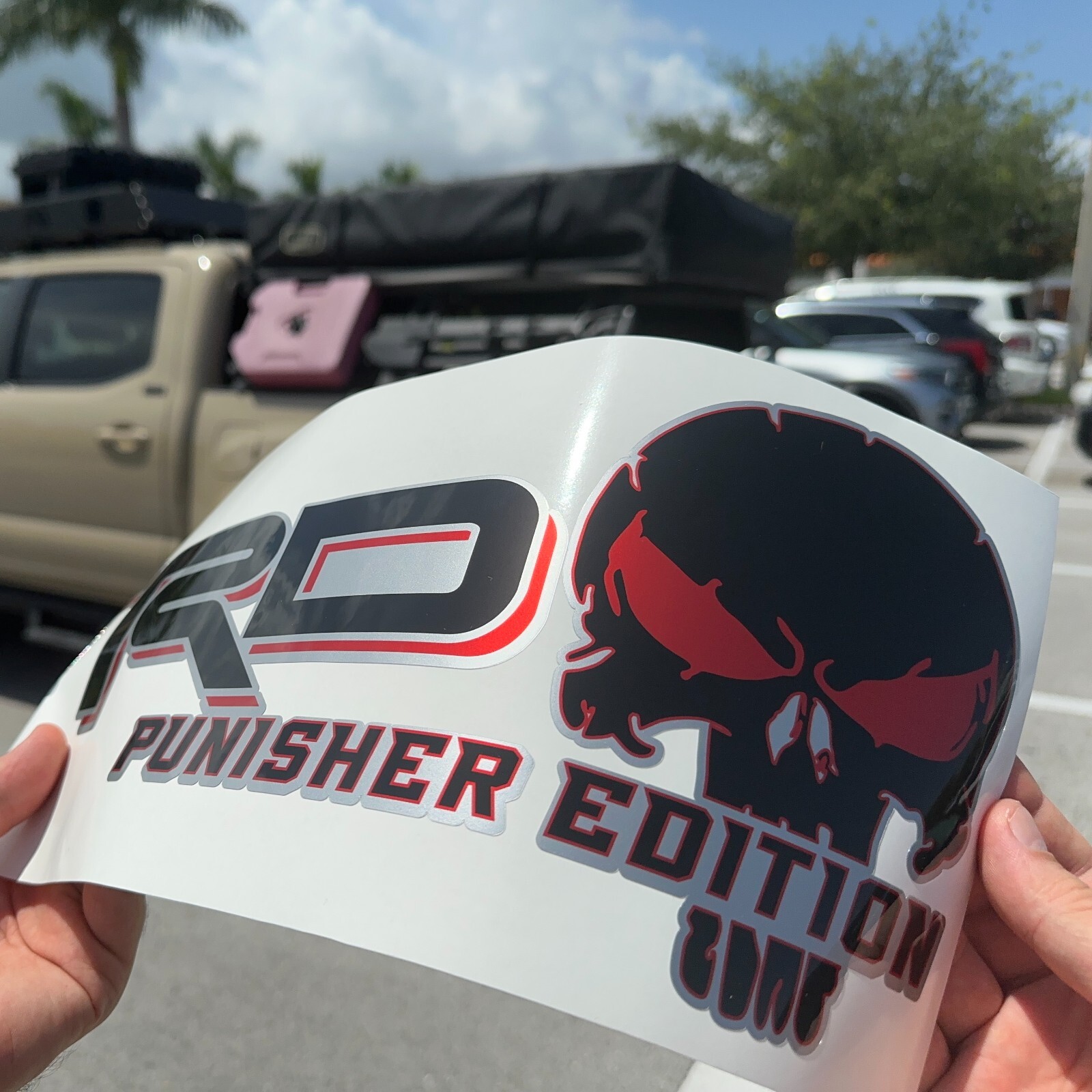 TRD Tacoma Skull Bedside Accessories Exterior Sports Punisher Edition Decals