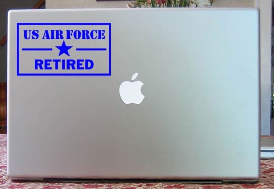 US AIRFORCE RETIRED with STAR Decal Vinyl Decal Sticker Patriot Veteran