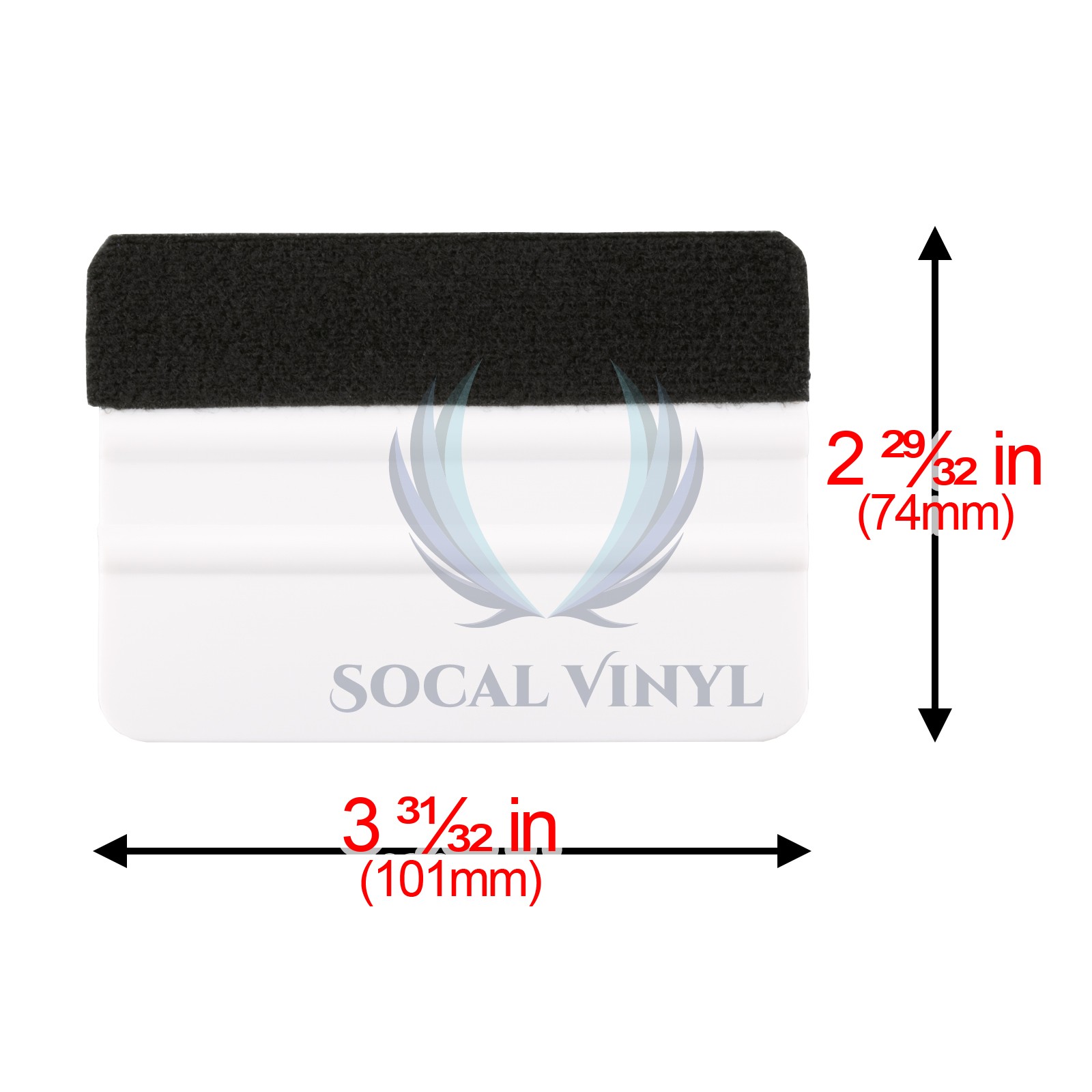 4″ Felt Edge Squeegee Scraper Vinyl Wrap Decal Sticker Application Car Tool