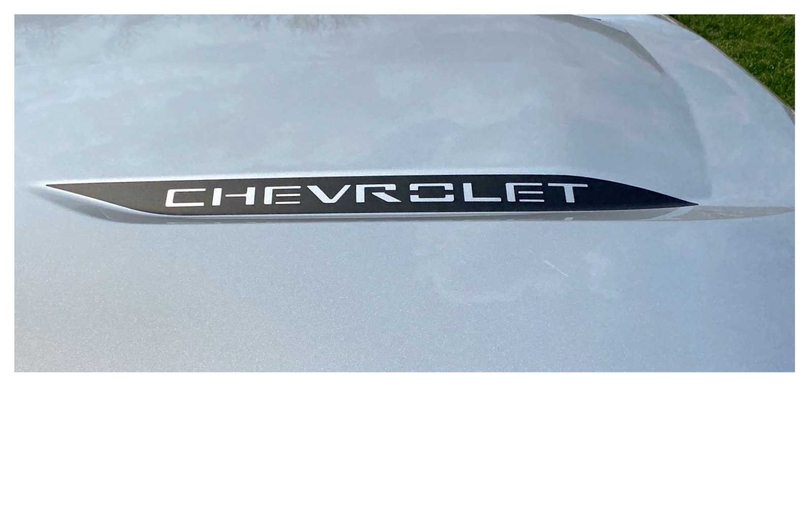 Chevy Silverado Matte Black Chevy Hood Decals 2019-2025 Set of 2 GM Licensed