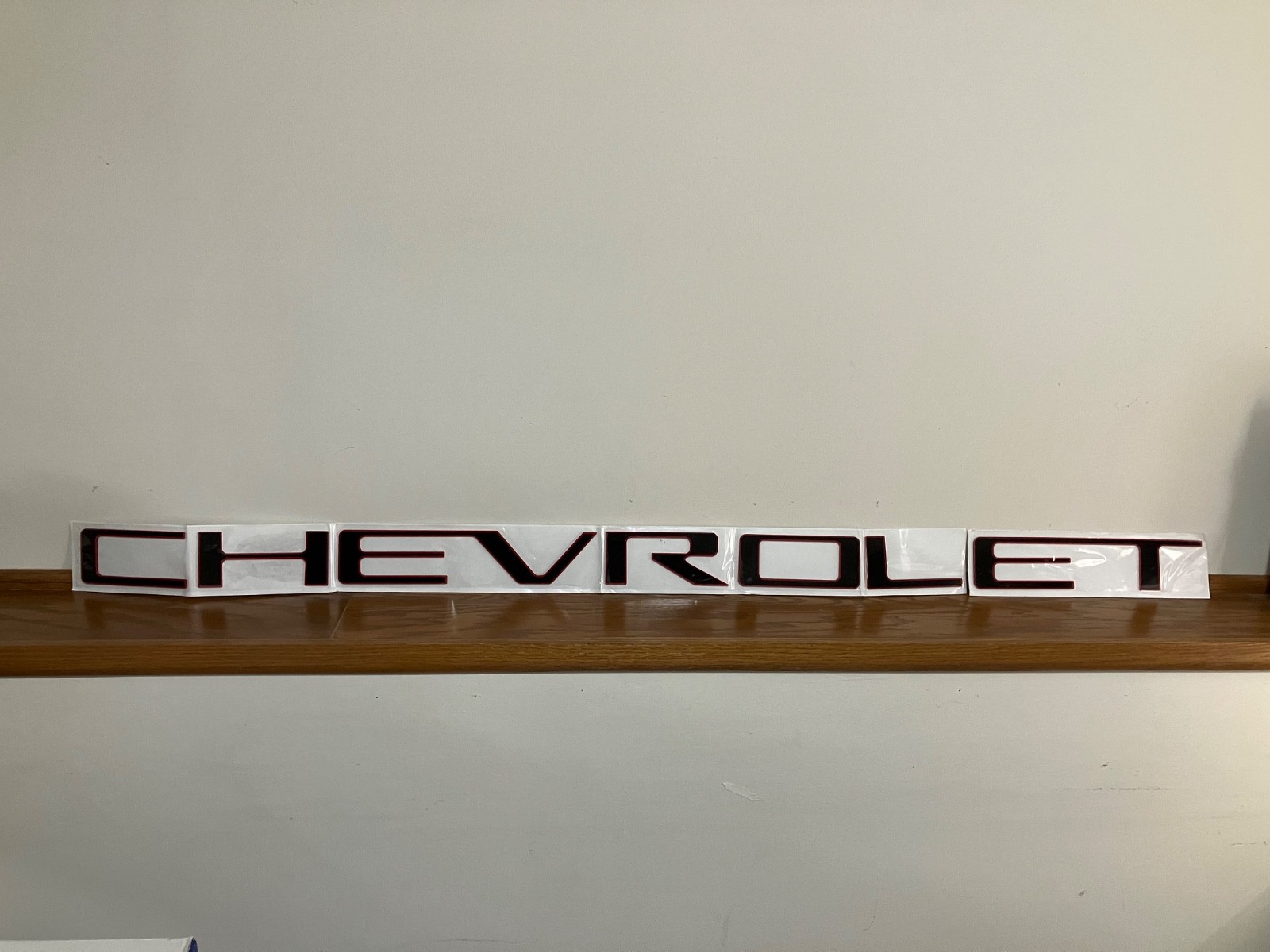 Chevrolet vinyl letters for truck tailgate, 49″ long X 2 1/4″ tall