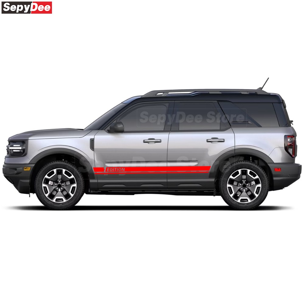 2Pcs Edition 1 Car Side Stripe Skirt Stickers For Ford Bronco Sport 2021-2026