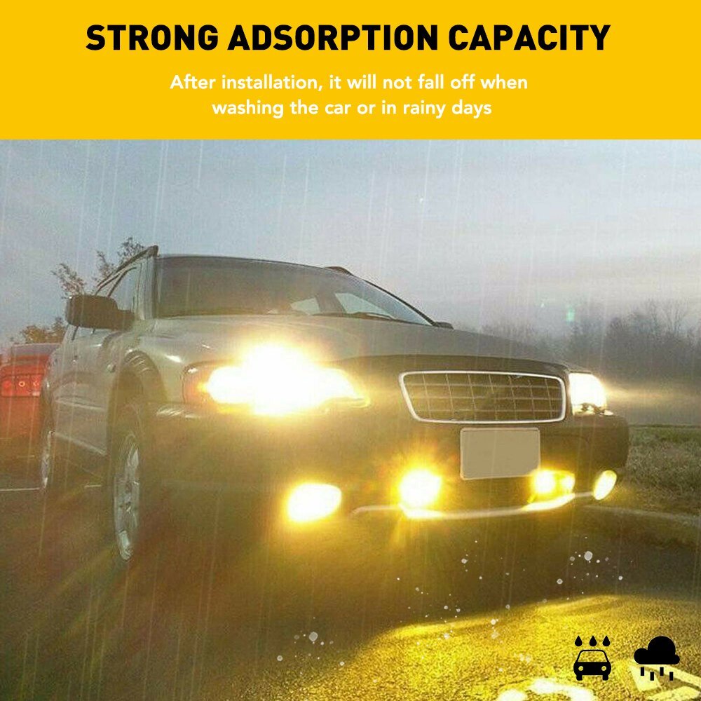 12″X72″ Gloss Tint Headlight Foglight Taillight Vinyl Film Sticker Golden Yellow