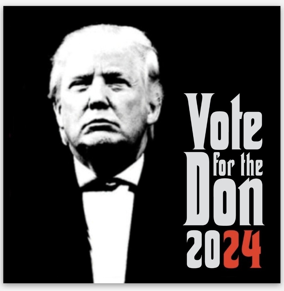 TRUMP 2024 MAGA – STICKERS VOTE FOR THE DON GODFATHER PARODY