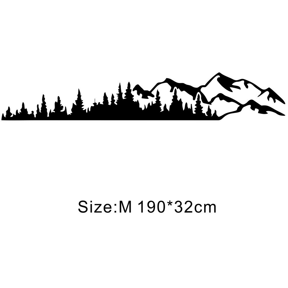 190x32cm Tree Mountain Forest Decal Vinyl Sticker For Car Truck SUV Side Body