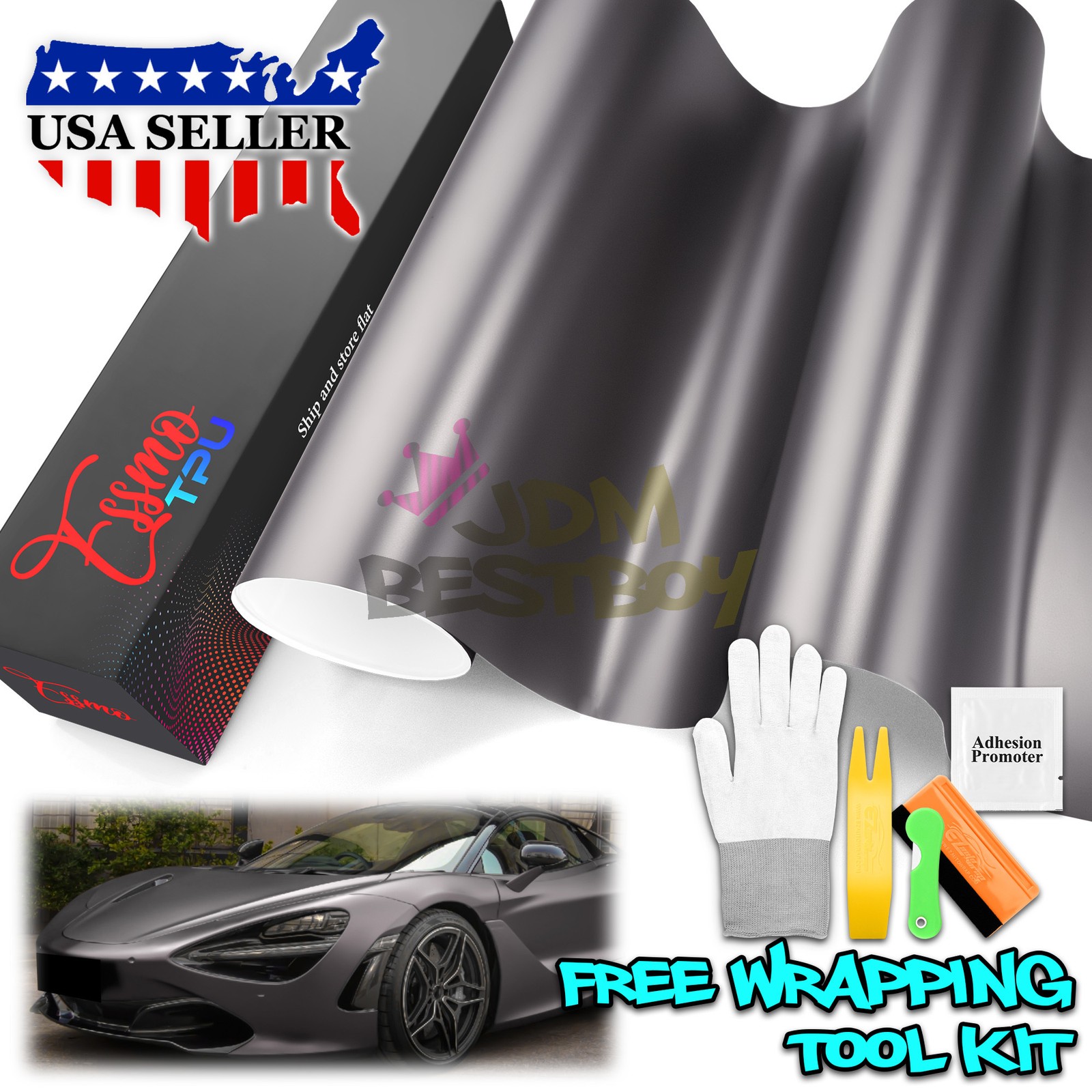 TPU Color Matte Deep Silver PPF Paint Protection Film Dry Wet Apply Vinyl Wrap
