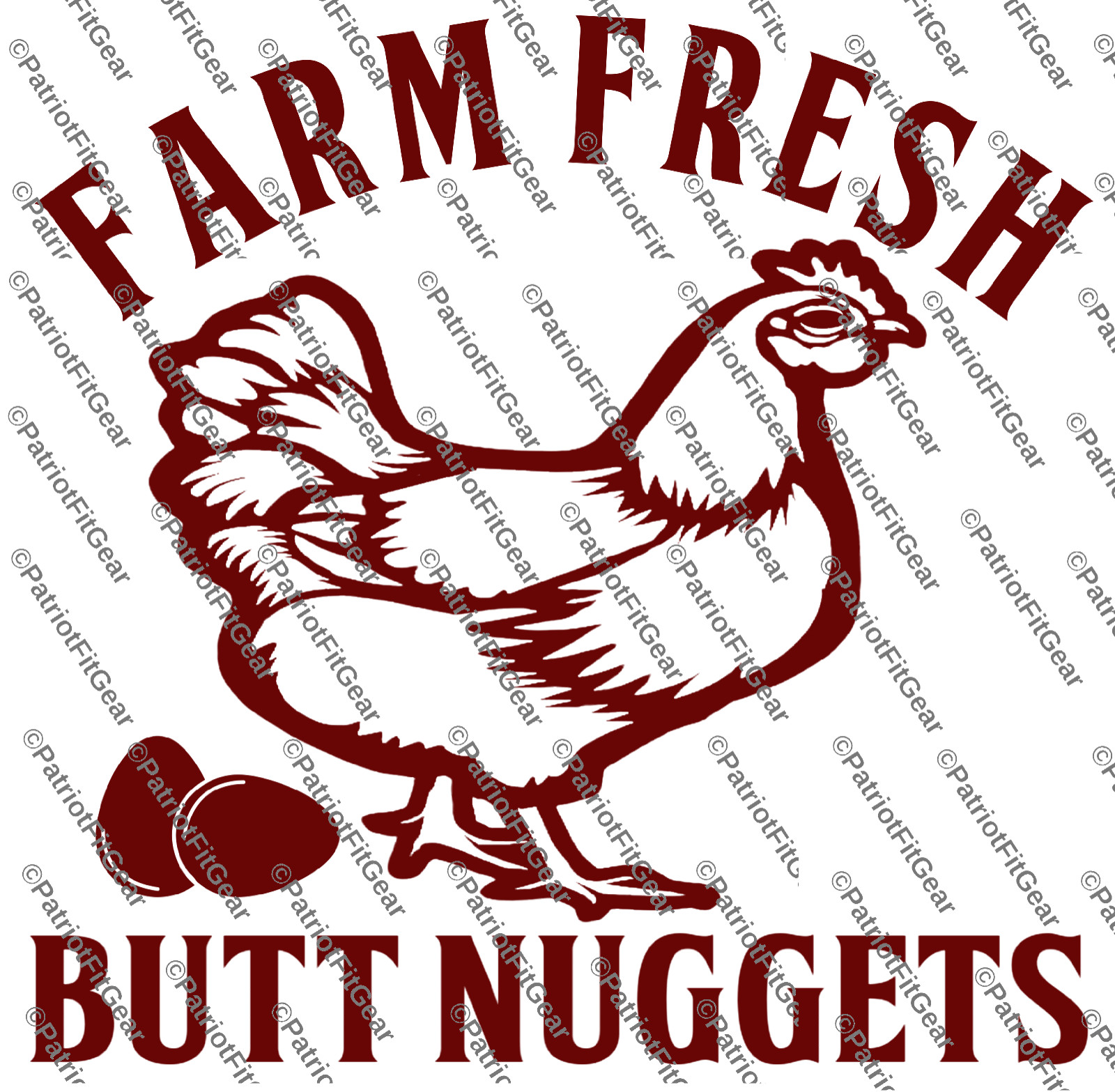 Chickens, Farm Fresh Butt Nuggets, Poultry Farm,Hen,Pullet,Cockerel,Vinyl Decal