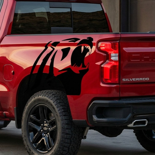 Chevrolet Alaskan Bedside Decals New | 2 Pc | Fits Silverado etc | Bears only