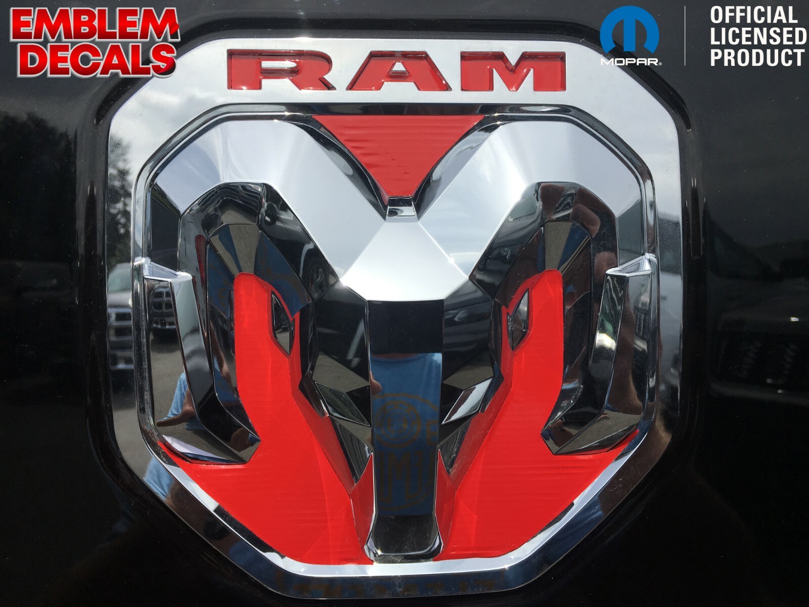 RAM 1500 DT Tailgate Head Emblem Decals 2019 2020 2021 2022 2023 2024