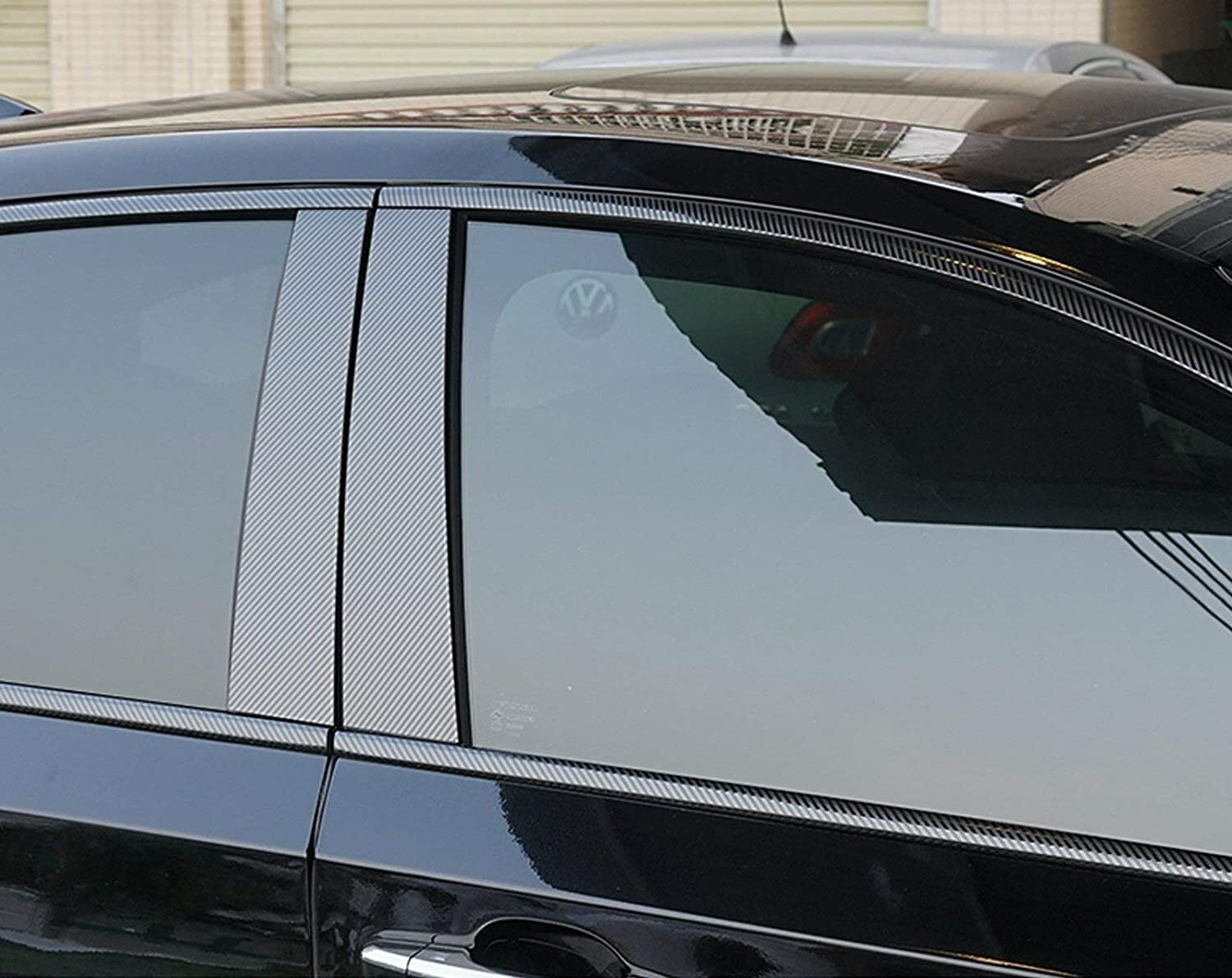 Black Carbon Fiber Car Window Pillar Post Trim Sticker For Honda Accord 2018-21