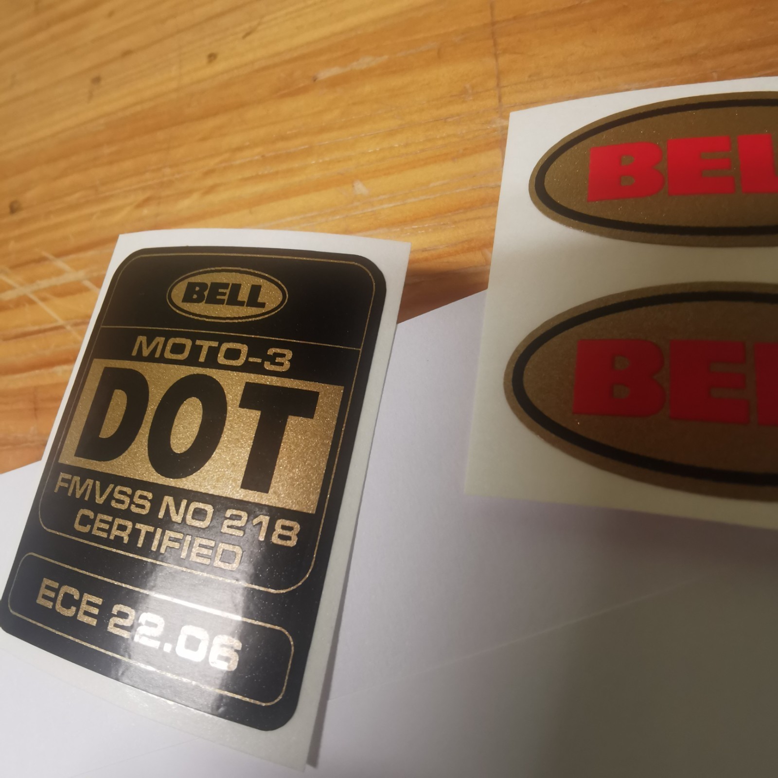 Bell Moto III 3 gold helmet decal set vinyl adesivi autocollants ステッ