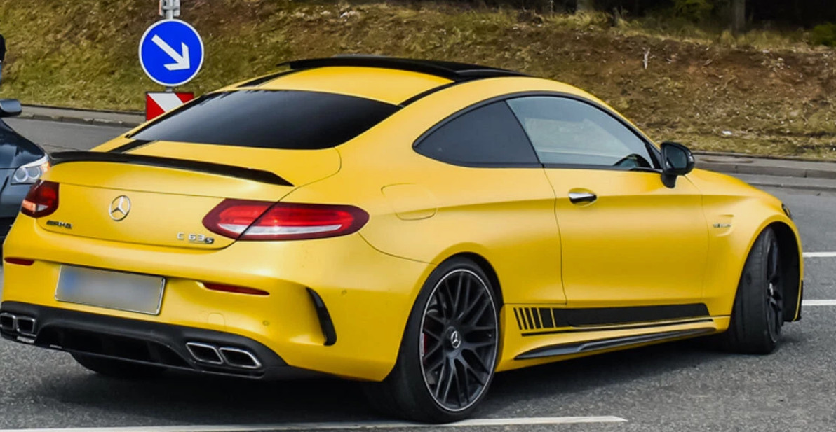 Mercedes Benz Bonnet Roof Rear + Side Stripe Decal Kit W205 C Class C63 AMG