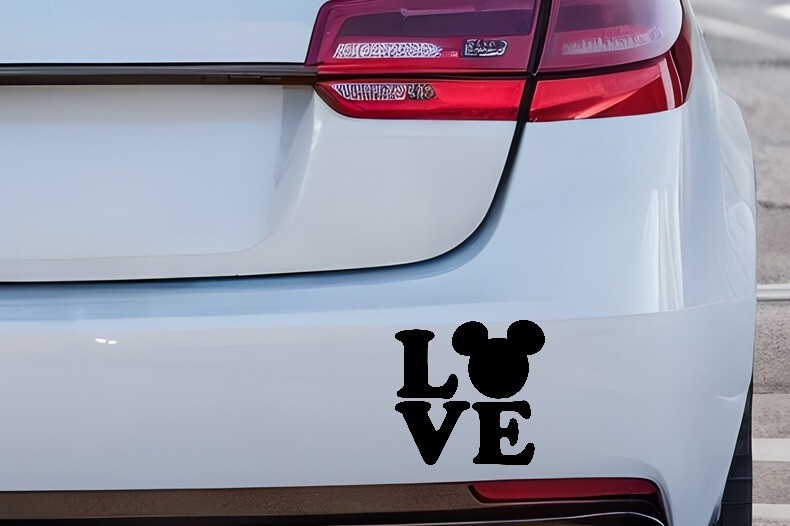Mickey Minnie Love Disney Vinyl Window Decal **YOU PICK** Size By Width