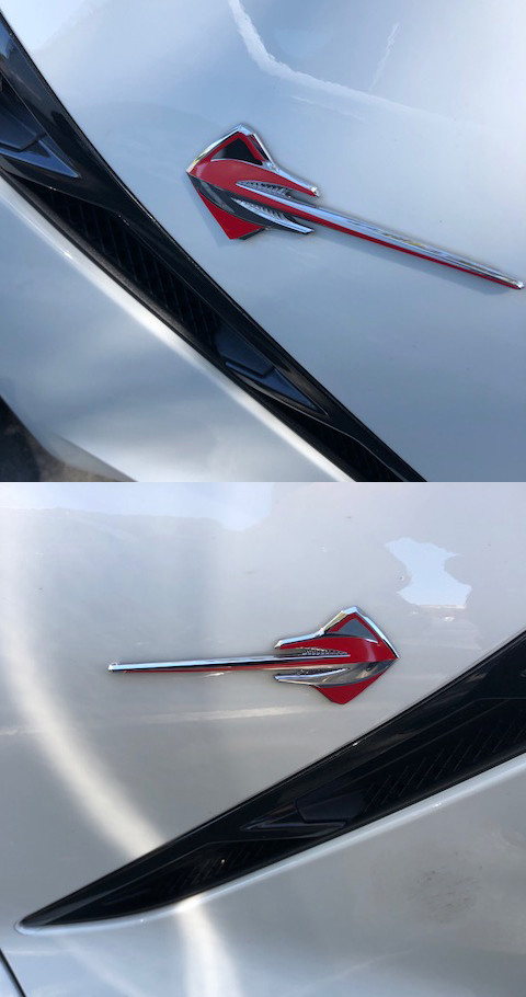 Chevy Corvette StingRay C7 Fender Emblem Outline Decal 2014 2015 2016 2017 2018
