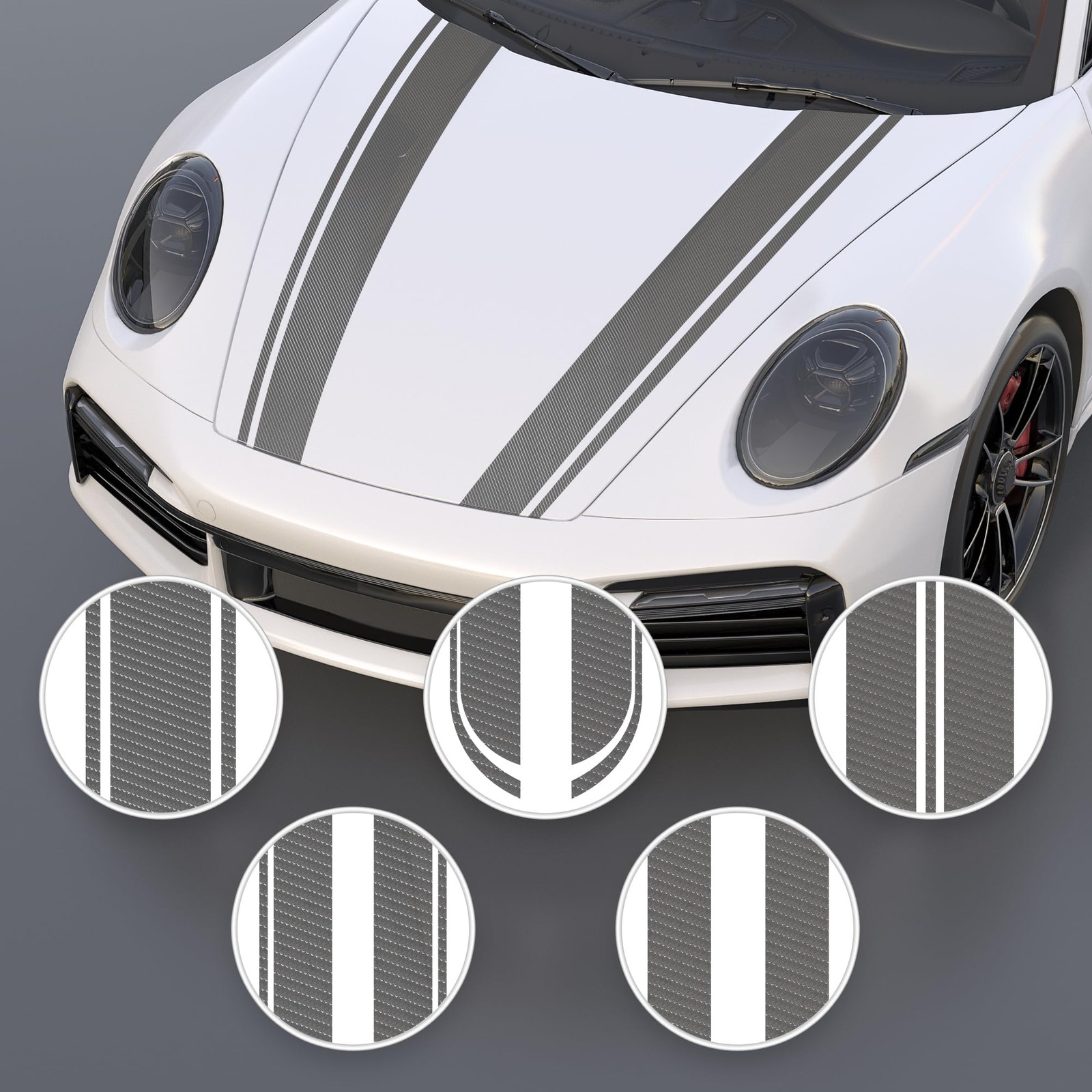 Lypumso 6D High Gloss Carbon Fiber Vinyl Wrap Tape, 3in x 30ft, Grey