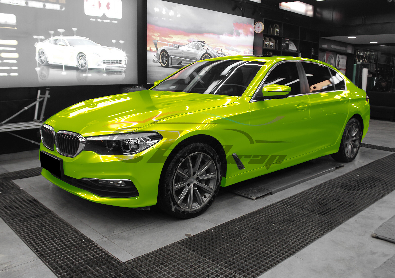 Gloss Metallic Lime Green Candy Decal Car Vinyl Wrap Film Sticker Sheet Sparkle