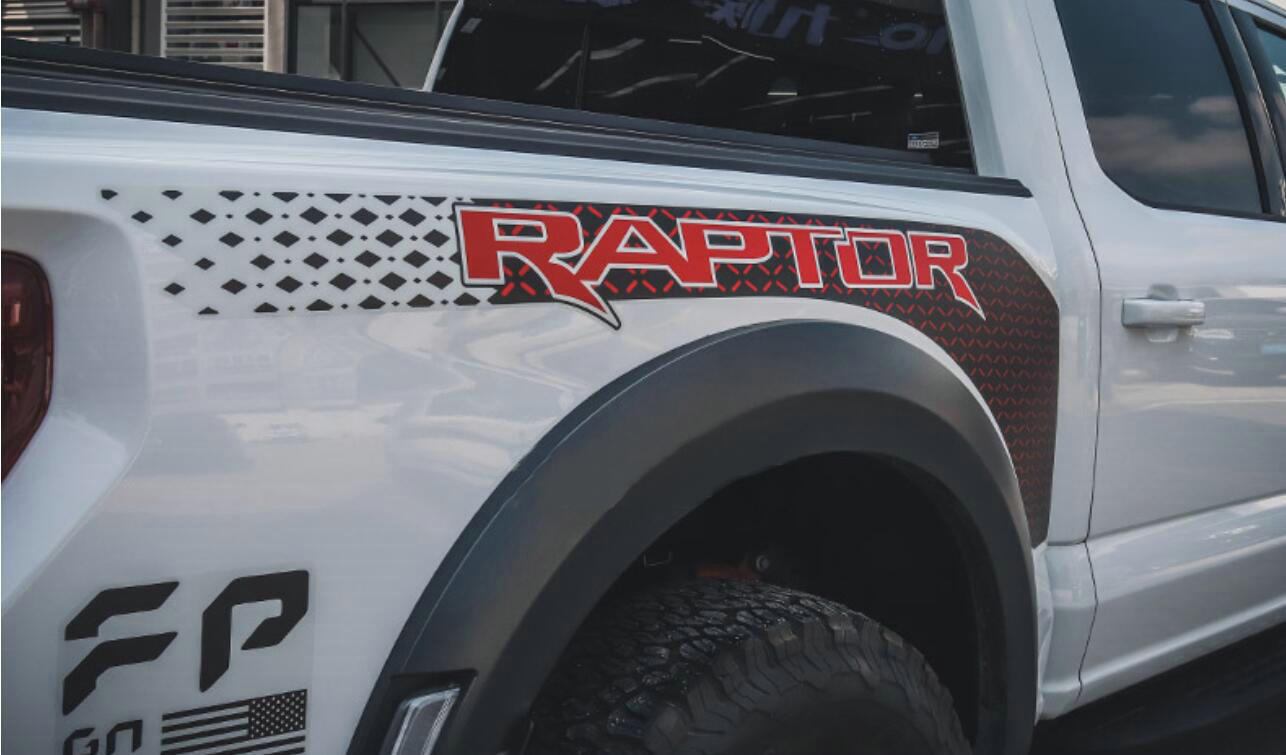 Car Hood Sticker Trunk Stripe For Ford Raptor 2022 2023 Bed Box Decal Full Set