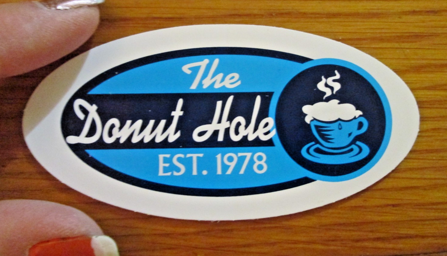 THE DONUT HOLE EST. 1978 4×2 FL Sticker Car Van Guitar Case w/Coffee Cup Logo