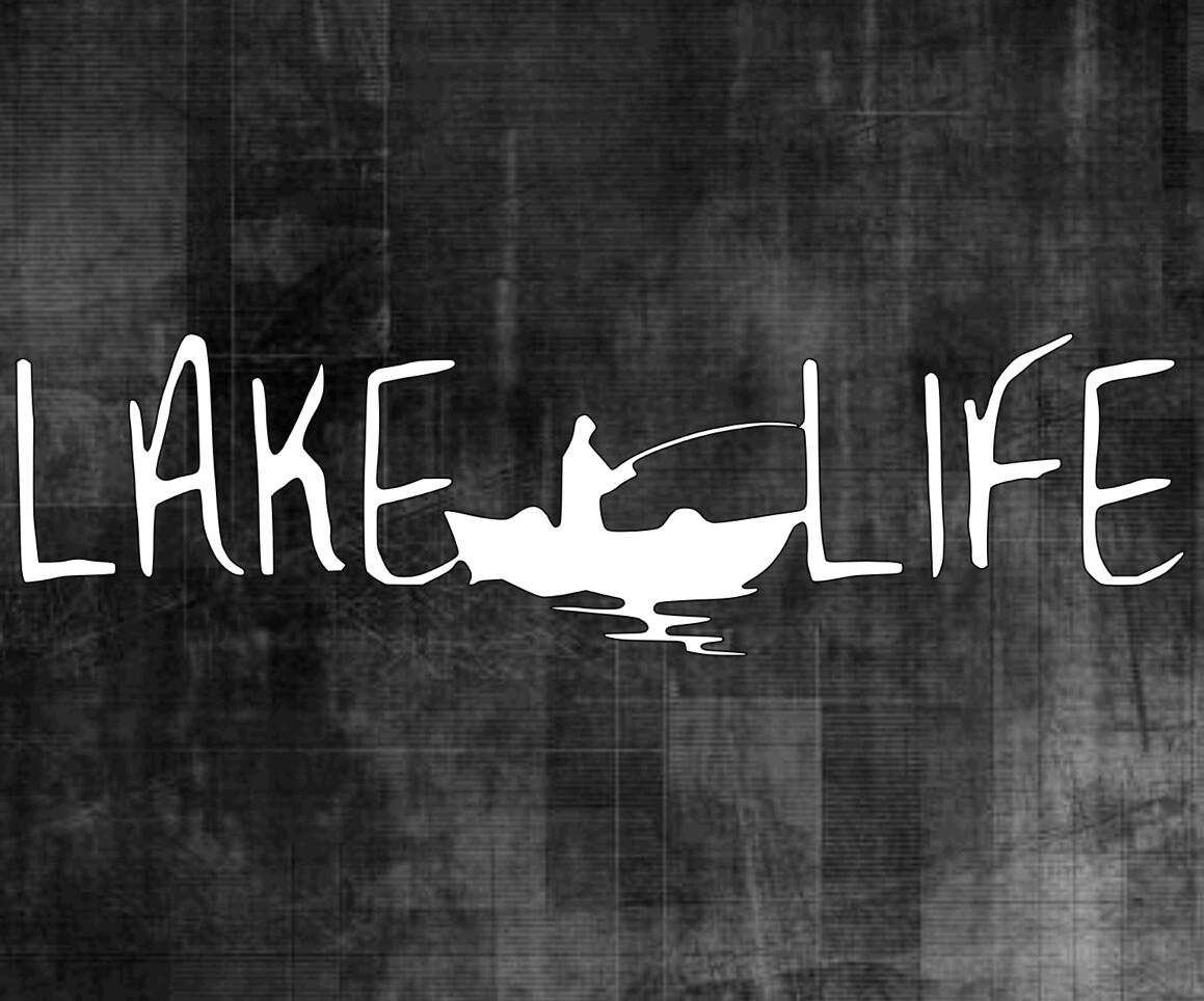Lake Life Car Truck Oracal Vinyl Bass Boat Fishing Window Decal YOU PICK COLOR