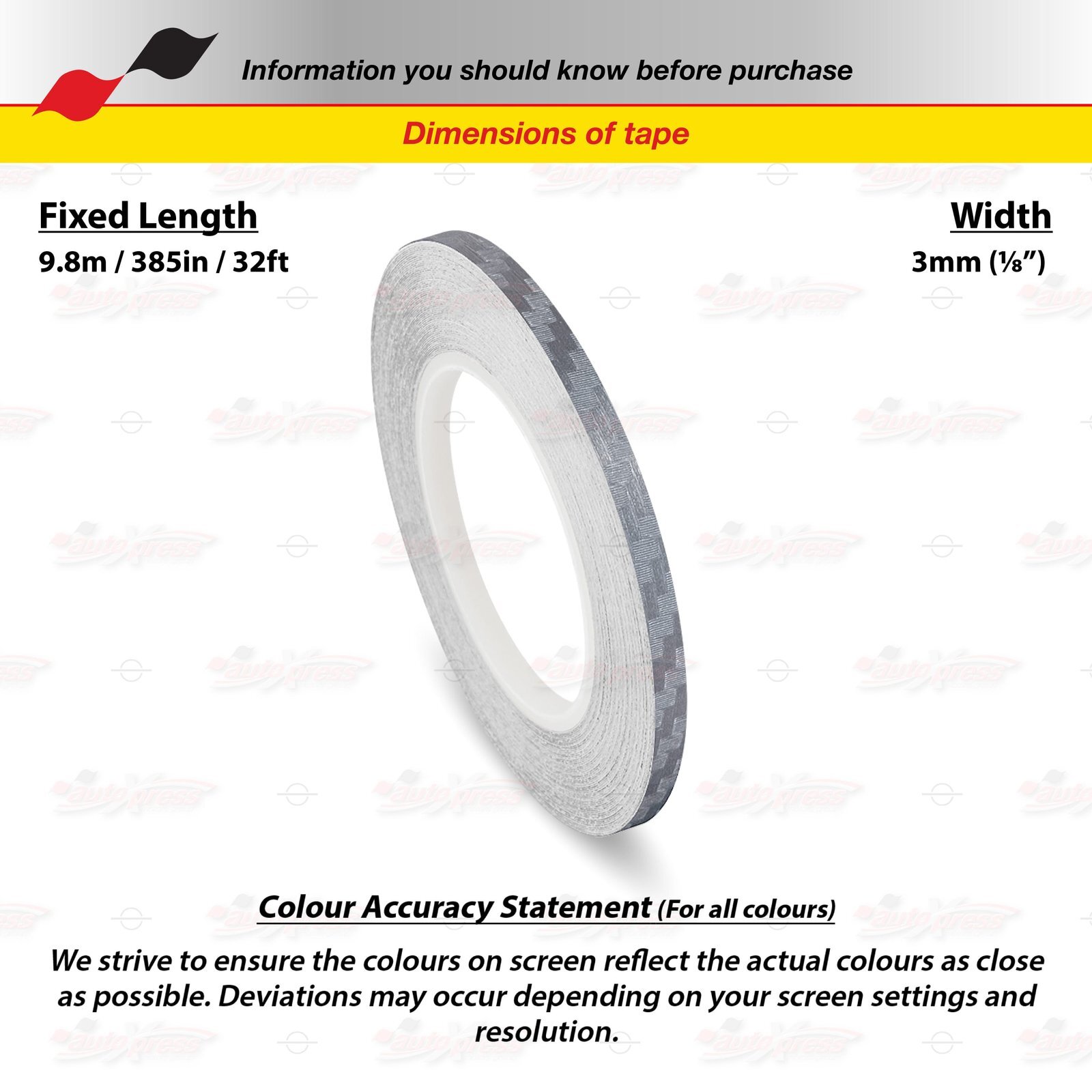 CARBON FIBER GRAY 1/8″ 3mm PIN STRIPE Car Striping TAPE Decal Vinyl Sticker