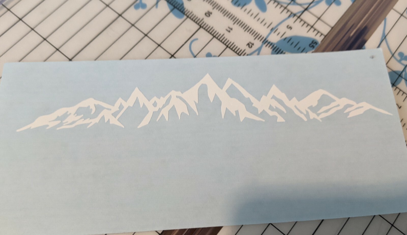 MOUNTAIN RANGE LANDSCAPE SCENE Vinyl Decal -Sticker for Car Truck
