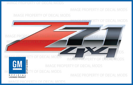 07 – 13 Chevy Silverado Z71 4×4 Decals Set – FS 3D – Truck Bed Side Stickers