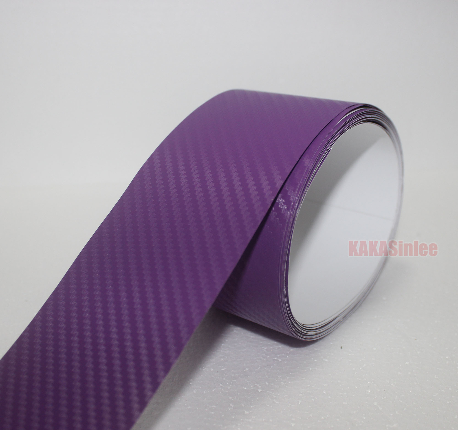 3D Purple / Sheet Car PVC Grain Carbon Fiber Vinyl Tape Wrap Sticker Decors Trim