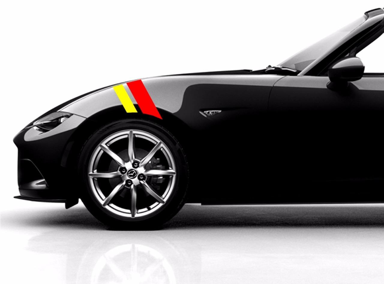 2″&3″ Fender Hash Bar vinyl Rally Sport RACING STRIPES (Fits Mazda MIATA MX-5)