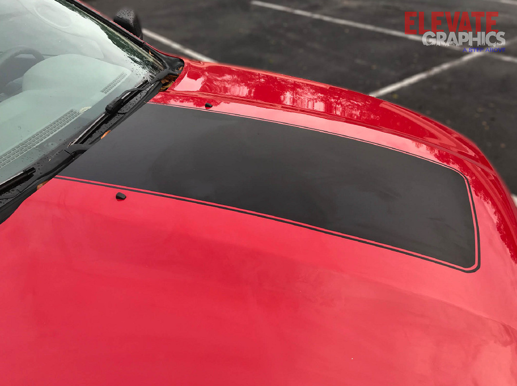 2009-2018 For Dodge Ram 1500 Decals Center Hood Stripes Vinyl Graphics Stickers