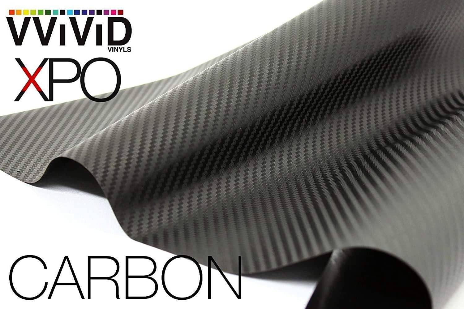 XPO Black Carbon Fiber Car Wrap Vinyl Roll Featuring Air Release Technology 3…