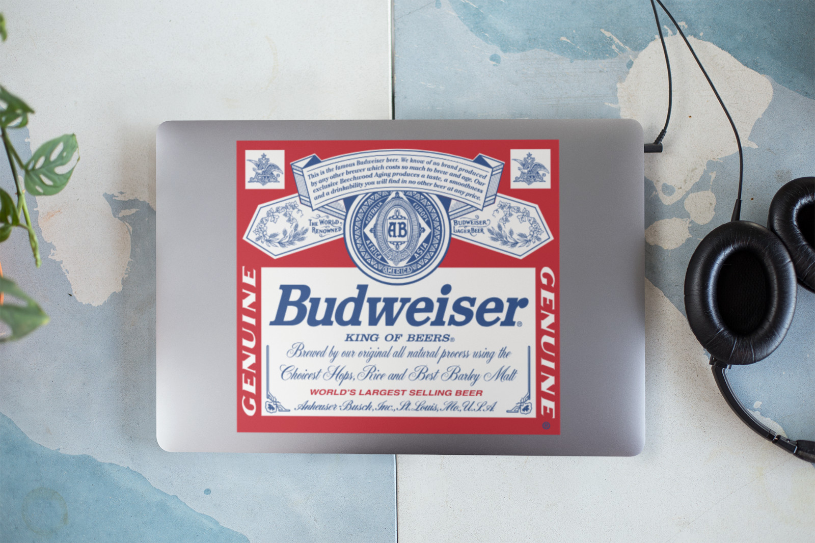 Budweiser Beer Vinyl Decal Large Laptop Cell Phone Bumper Sticker Multiple Sizes