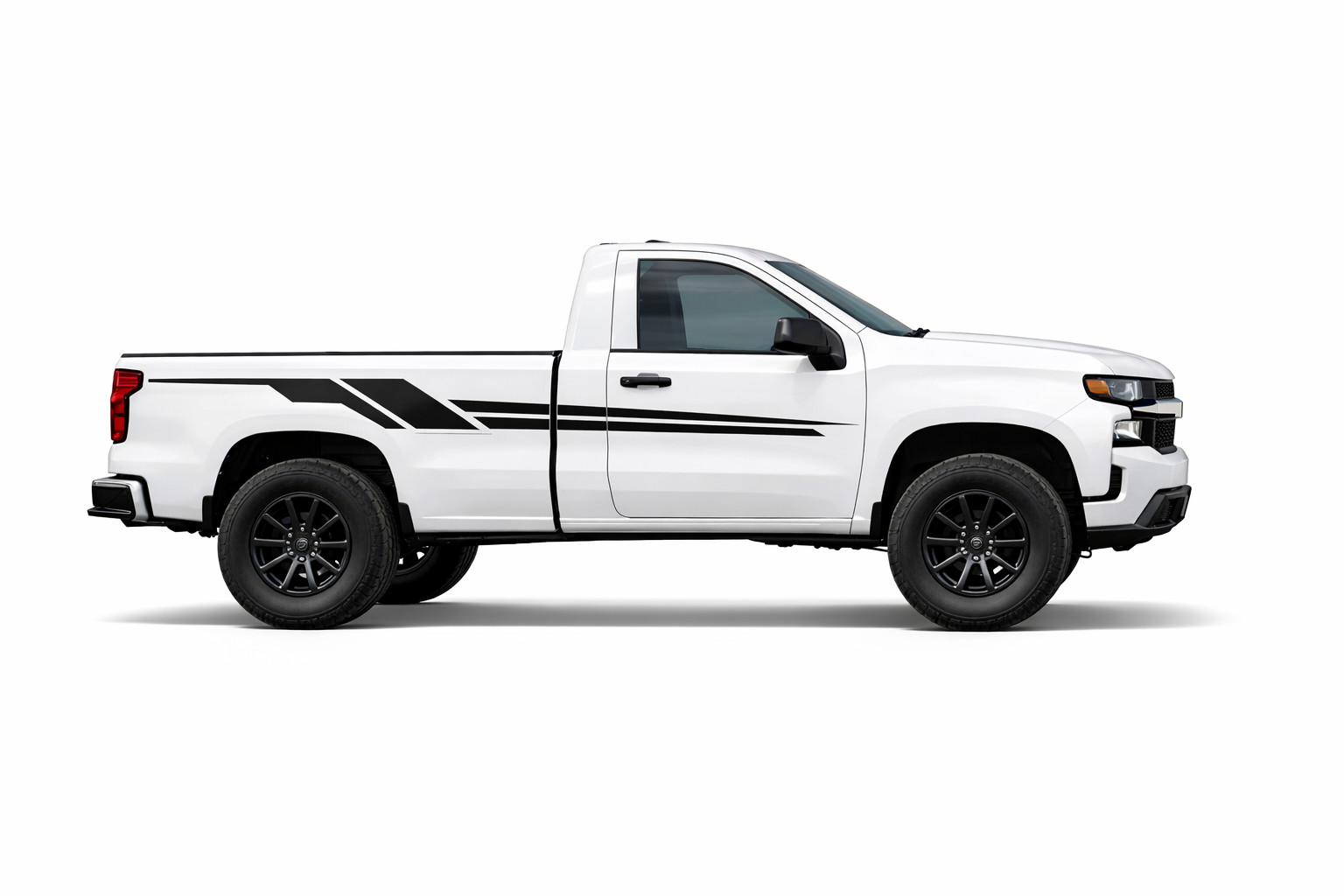 Sport Design Side Stripes Compatible With Chevy Silverado Premium Vinyl