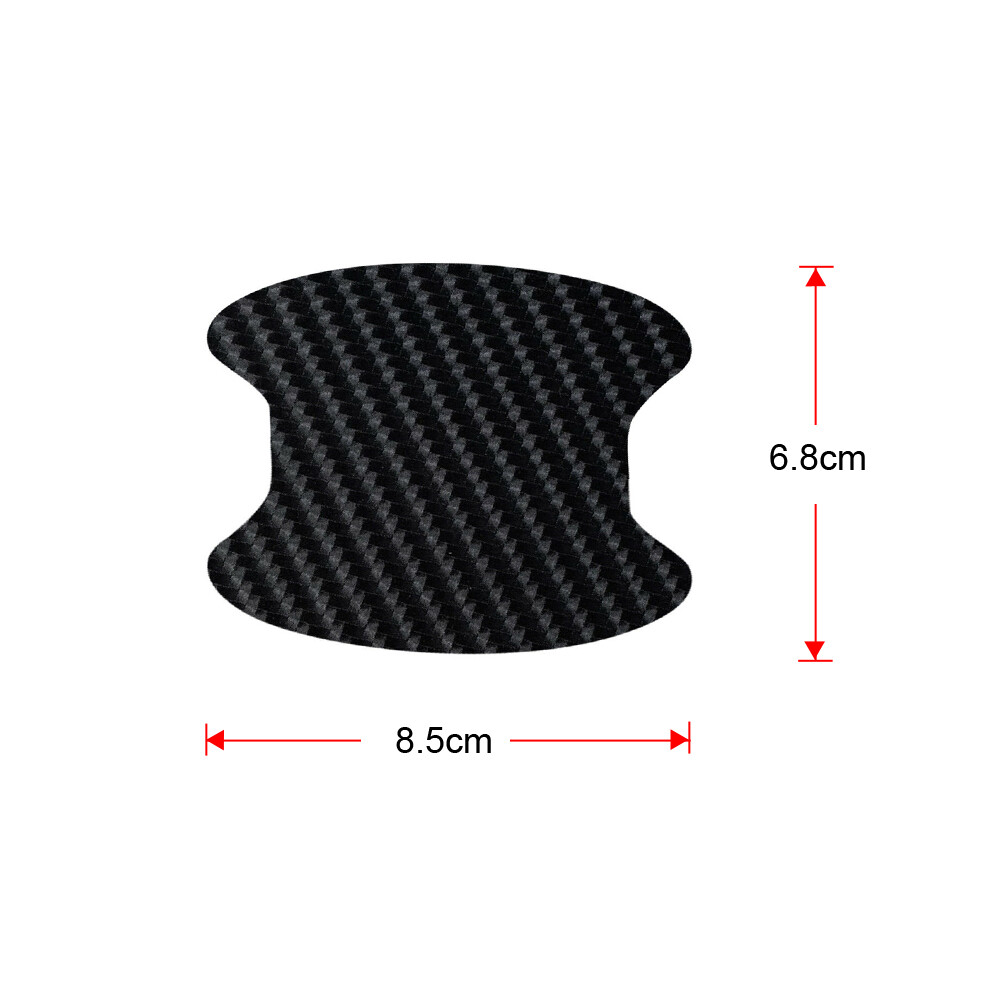 4x Car Stickers Carbon Fiber Door Handle Protector Film Anti-Scratch Accessories